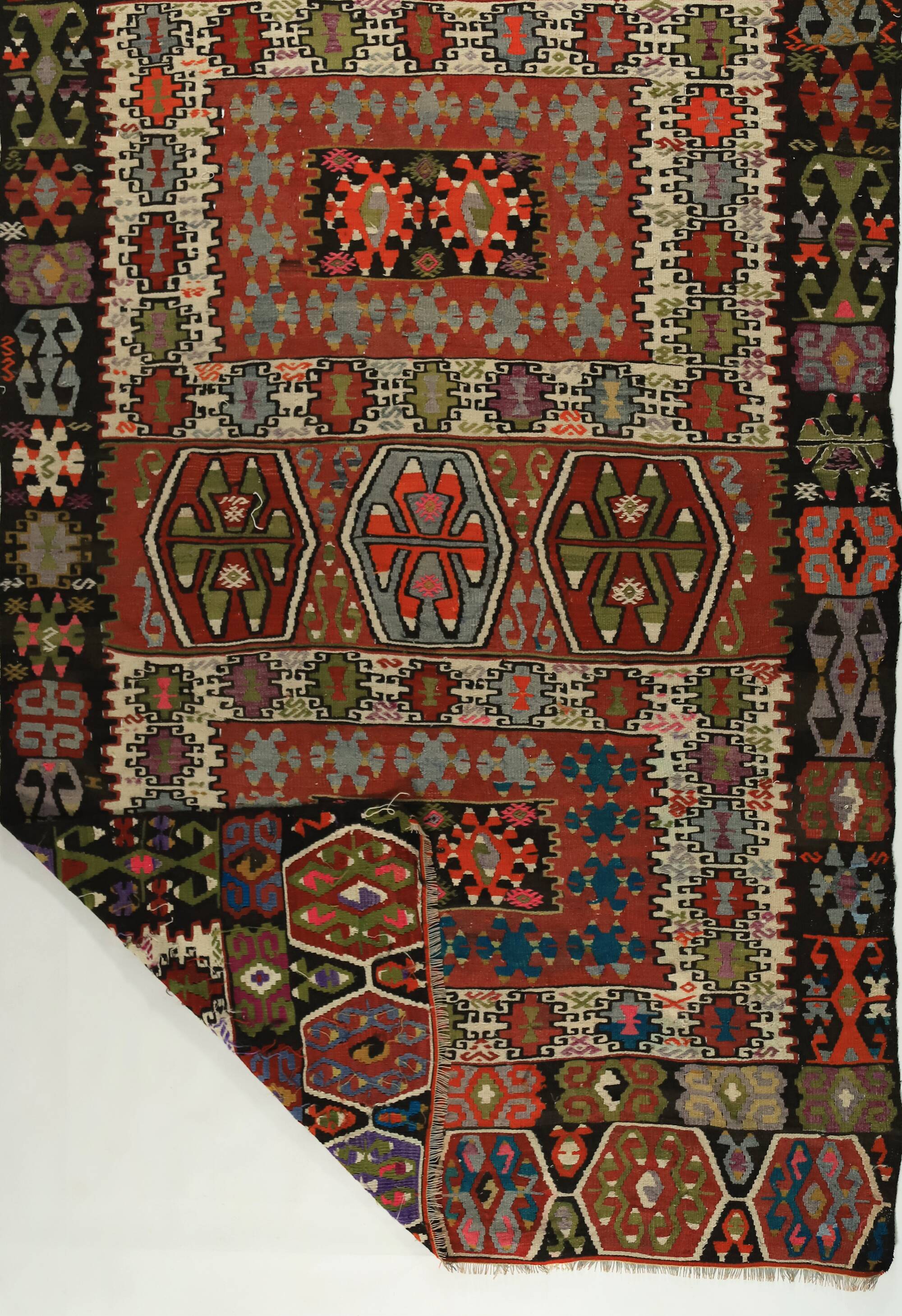 Anatolian handmade kilim rug 296 cm x 168 cm