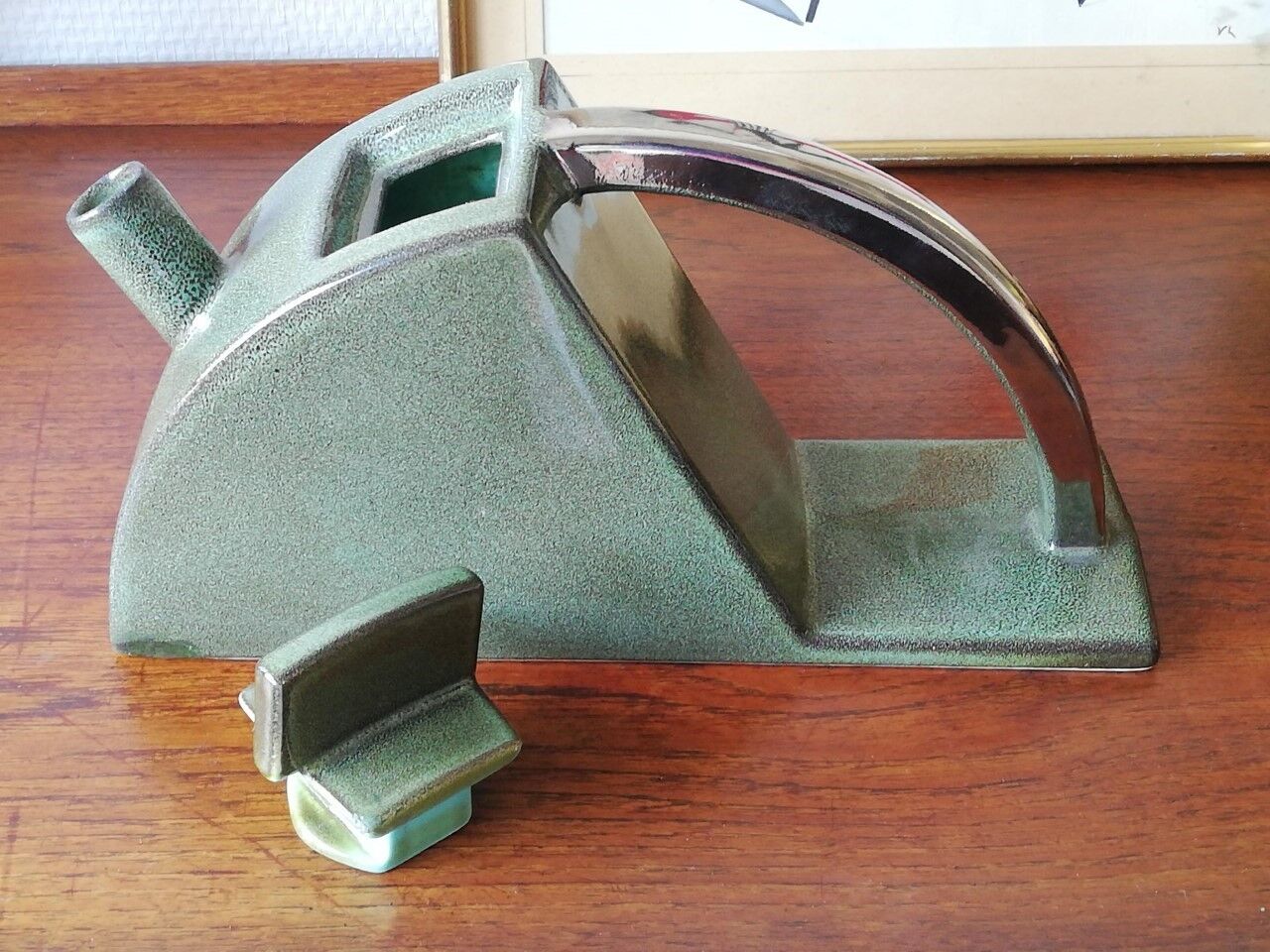 Ceramic coffee maker or tea maker Salins France vintage Memphis style