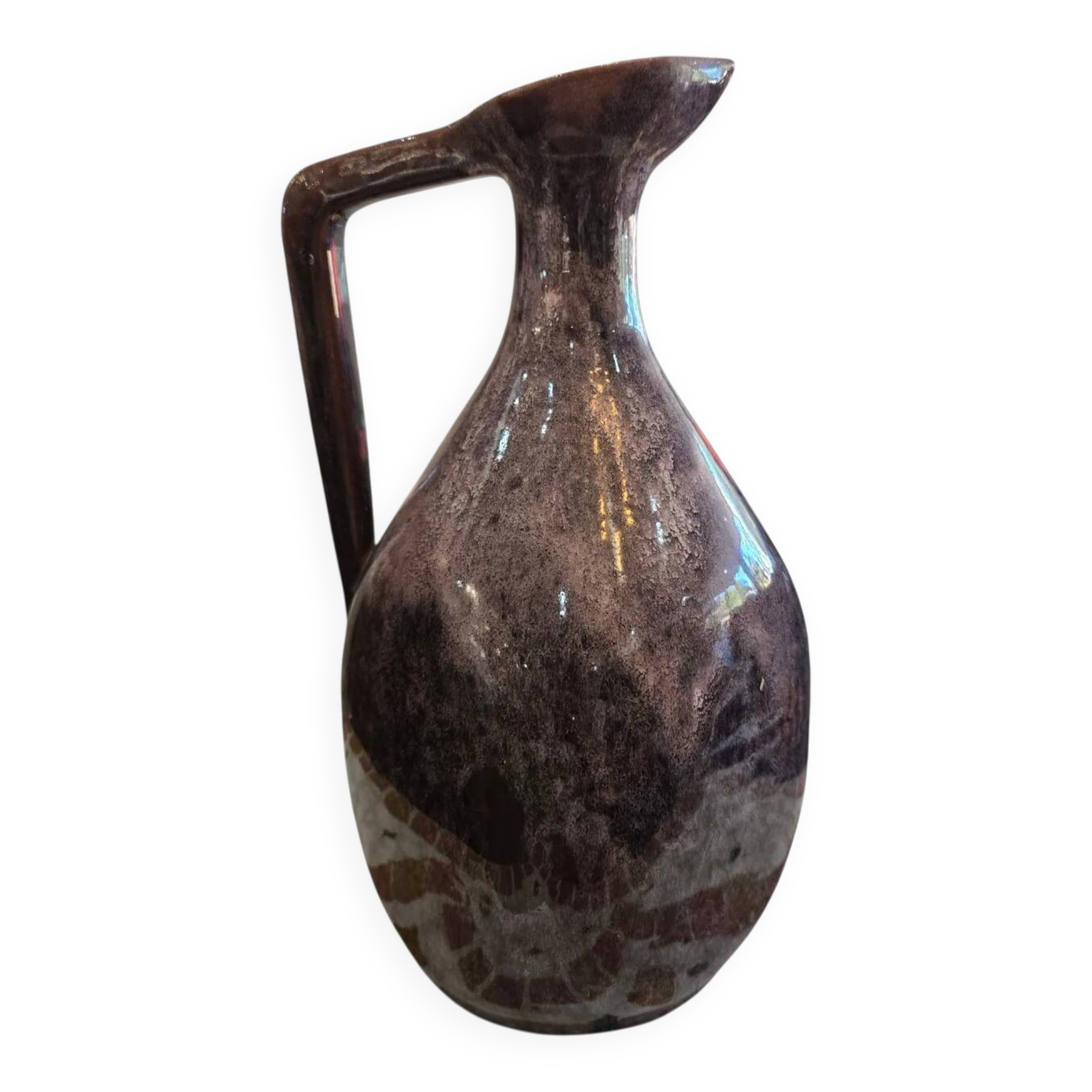 Large pitcher / sculptural vase Accolay – Potters of Accolay – 1950s-60s – signed, No. 3 – H. 33 cm