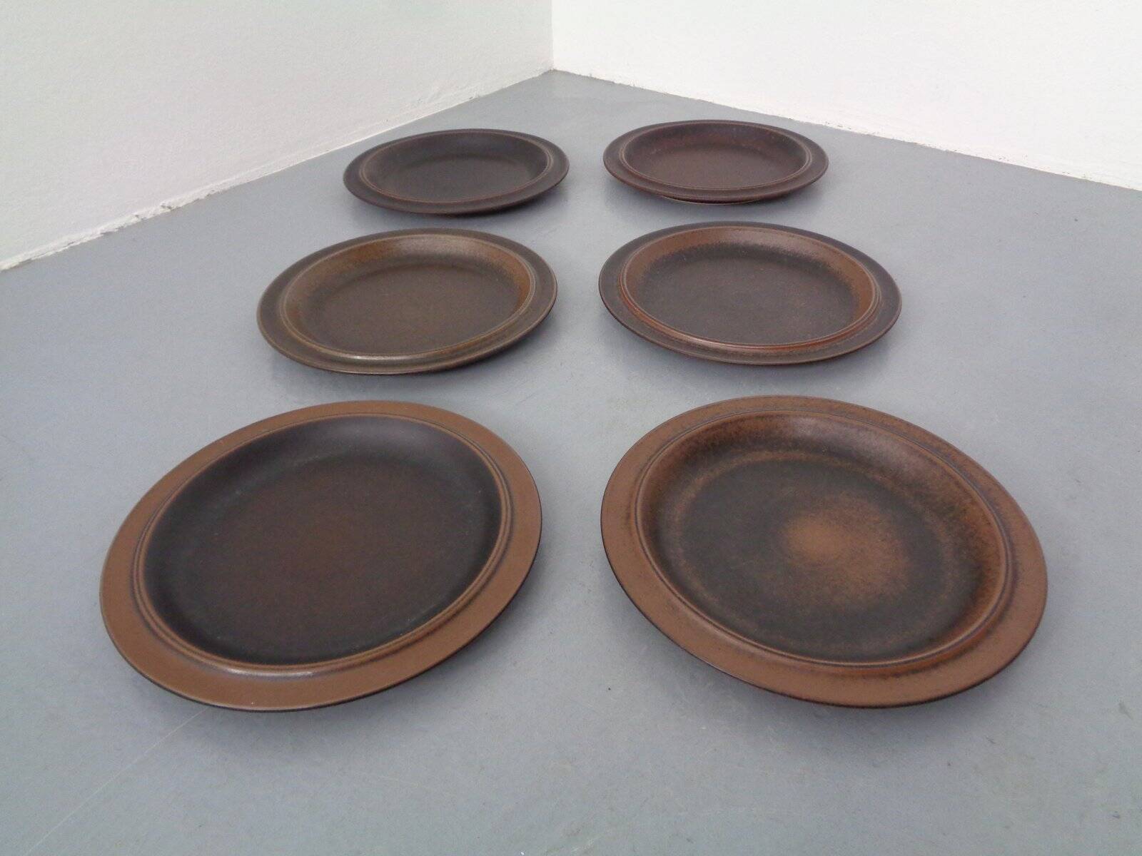 Large Russian Plates by Ulla Procope for Arabia, Set of 6, Finland, 1960s, Set of 6