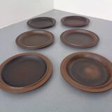 Large Russian Plates by Ulla Procope for Arabia, Set of 6, Finland, 1960s, Set of 6
