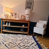 Draper's table in raw oak fully vitrified