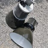 Industrial enamelled pendant lamp