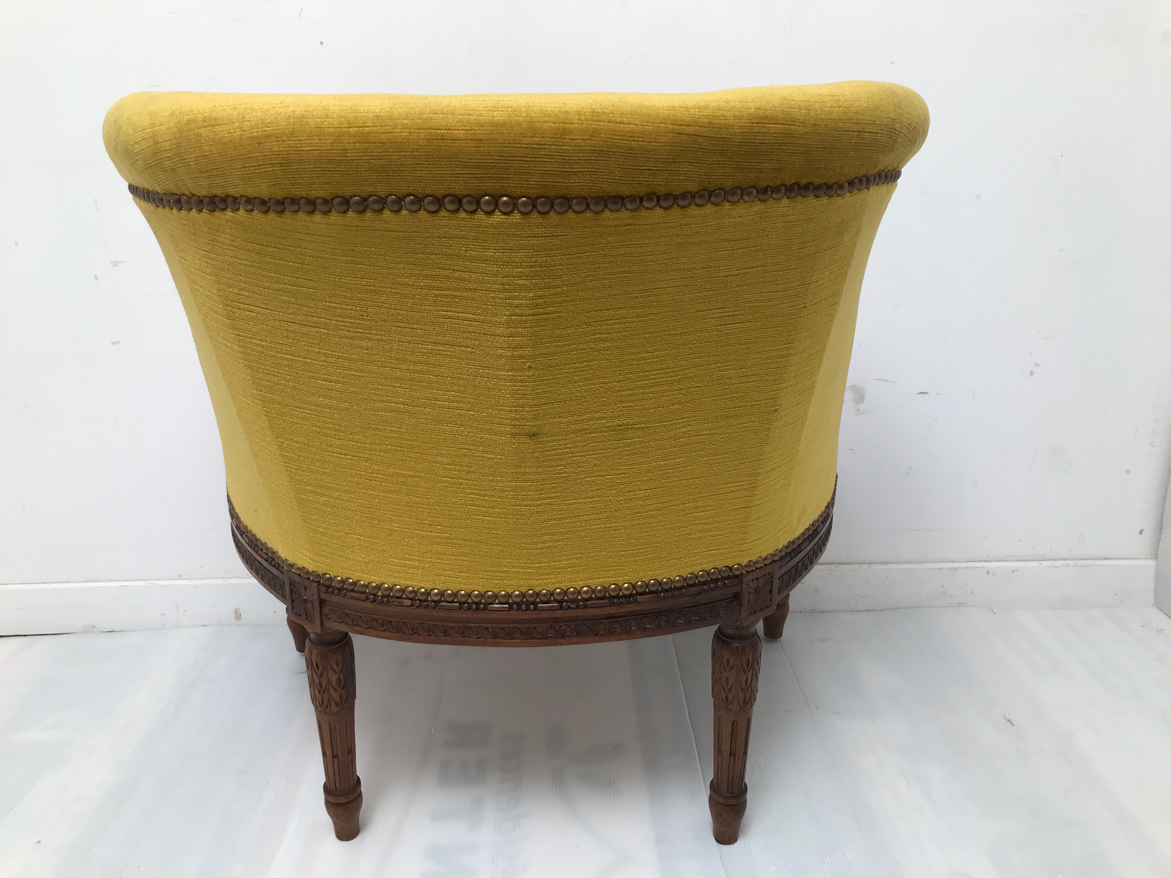 Louis XVI style gondola armchair