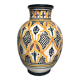 Vase Marocain Safi jaune et noir