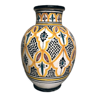 Large Moroccan Vase Safi yellow and black