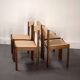 4x Chaises scandinaves en hêtre, 1960's