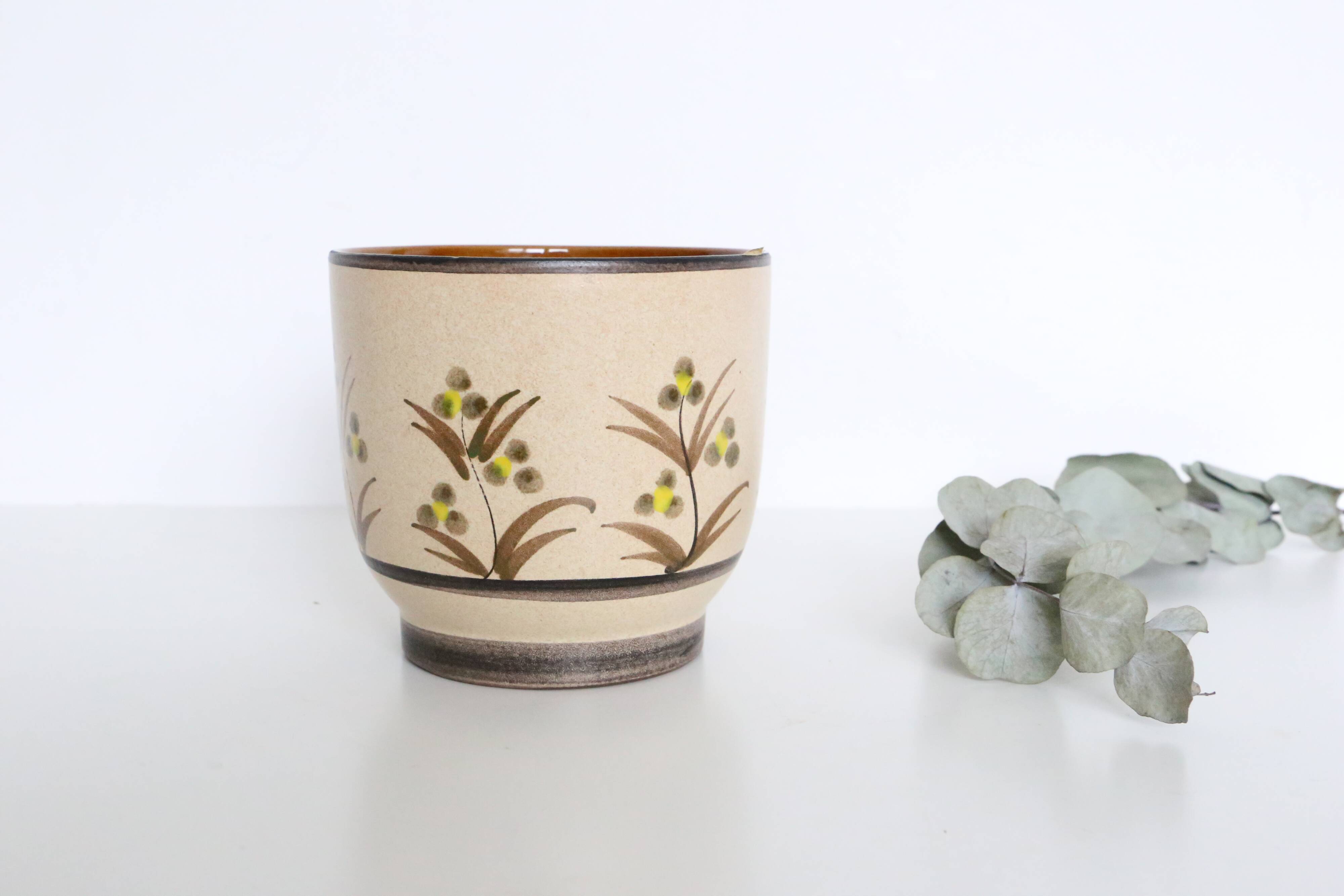 Antique ceramic pot cover, vintage