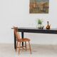 Large black farmhouse table 1950