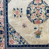 Vintage Square Carpet Art Deco from Beijing China
