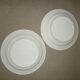 Set of 2 plates naïve blue décor on white background