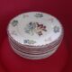 11 hand-painted hollow plates. longwy model marseille.