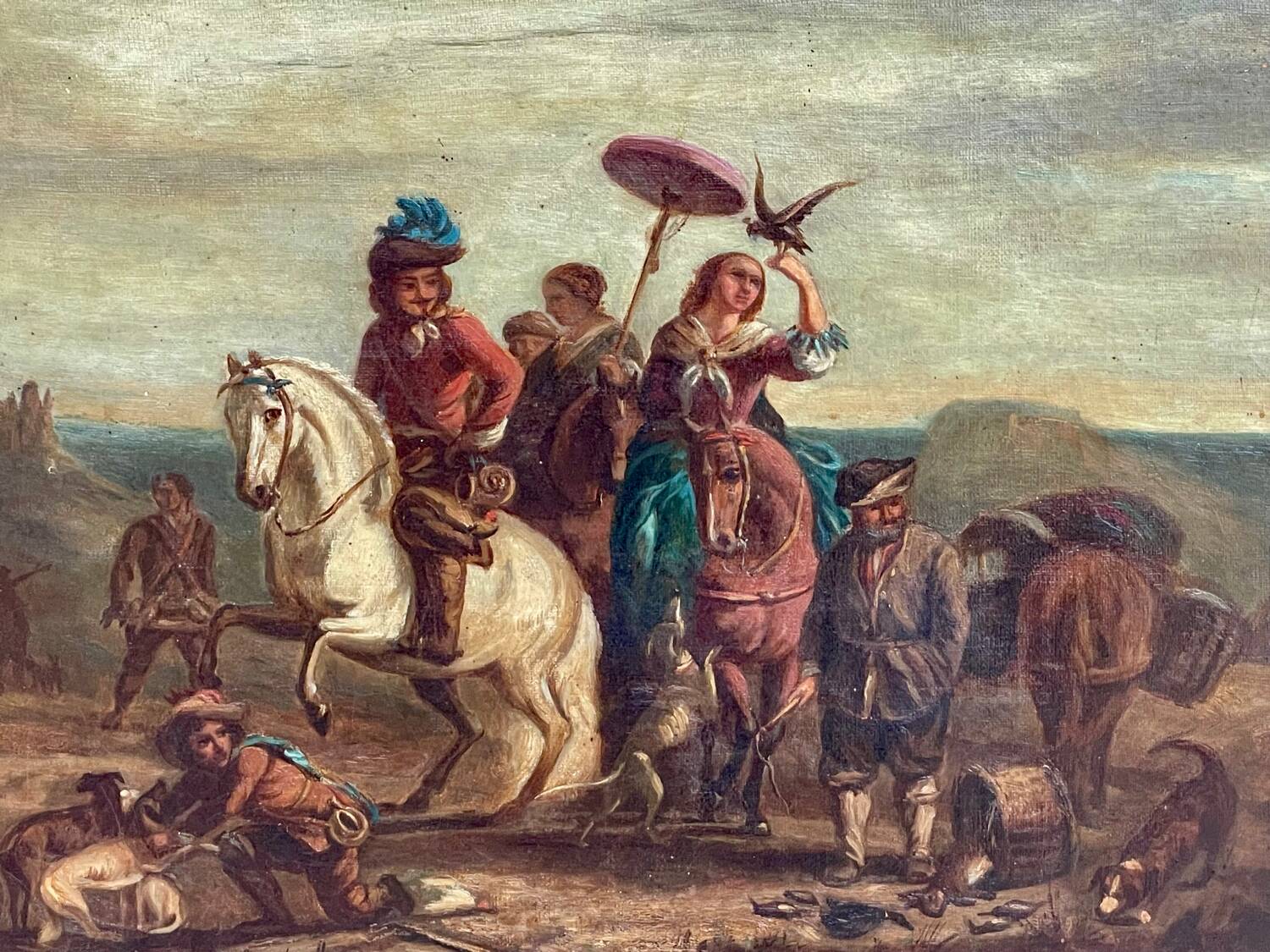 Attr. to Carel van Falens - Hunting scene, Flemish school