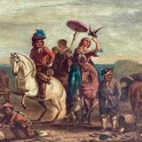 Attr. to Carel van Falens - Hunting scene, Flemish school