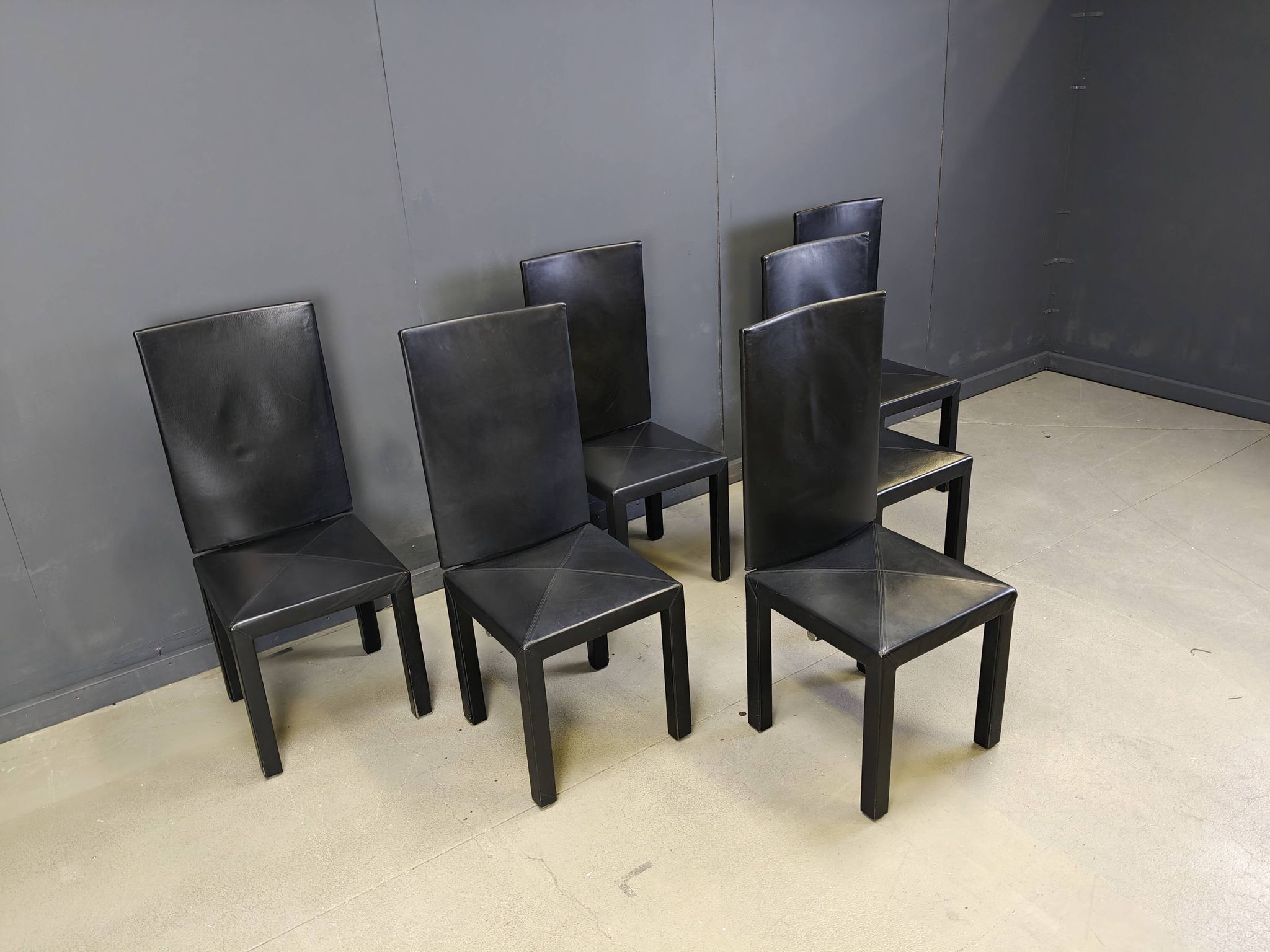 Arcalla high back dining chairs by Paolo Piva for B& B Italia set of 6