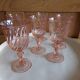 6 luminarc pink glass aperitif glasses