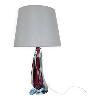Large 41cm sommerso murano glass flavio poli attr. table light, italy, 1960s
