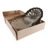 Complete Shell Butter Dish - Metal & Glass - Original Box - 1970s