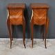 Pair of bedside tables in marquetry, Louis XV style – Mid 20th century