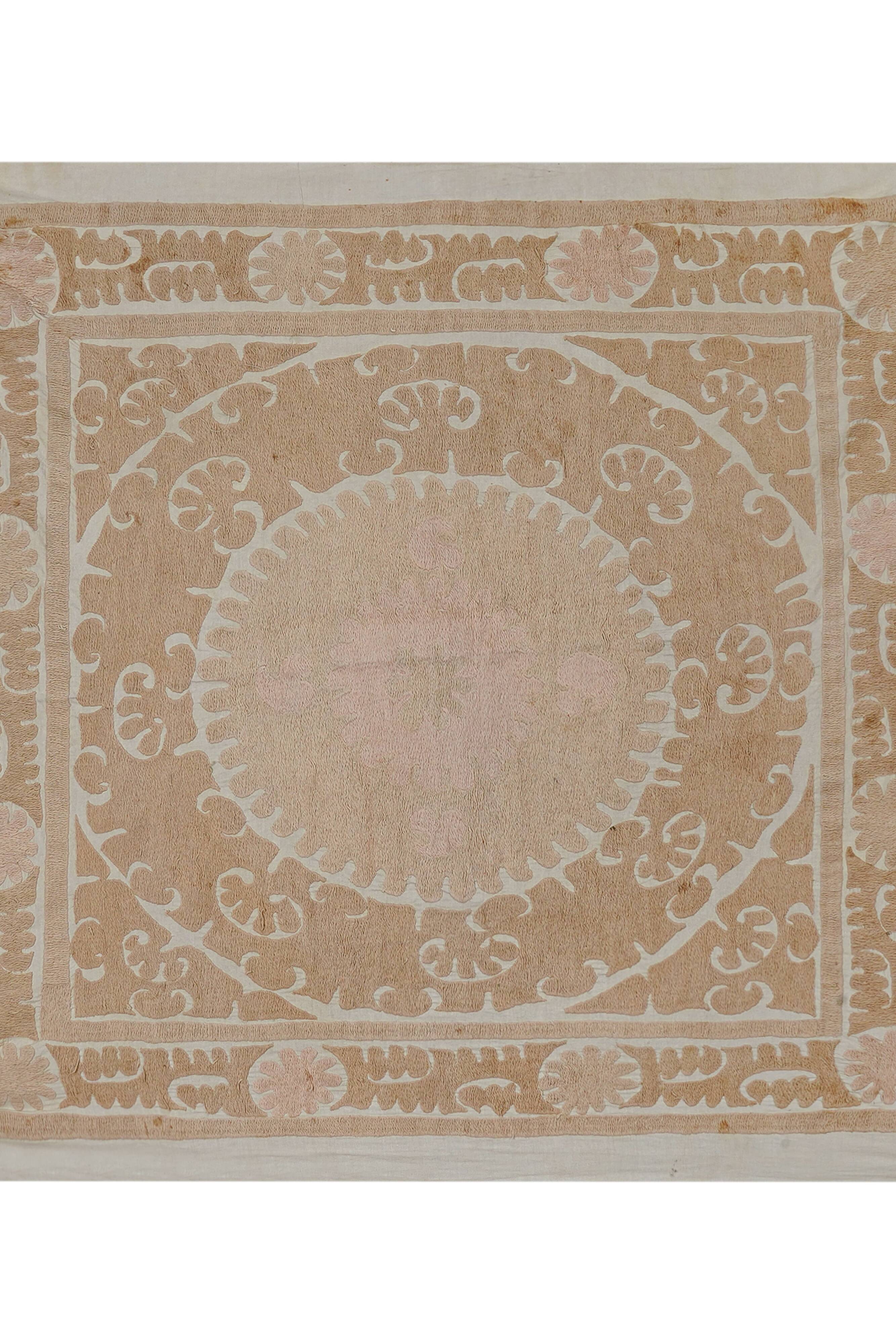 Vintage Turkish hand-knotted rug 132x132 cm