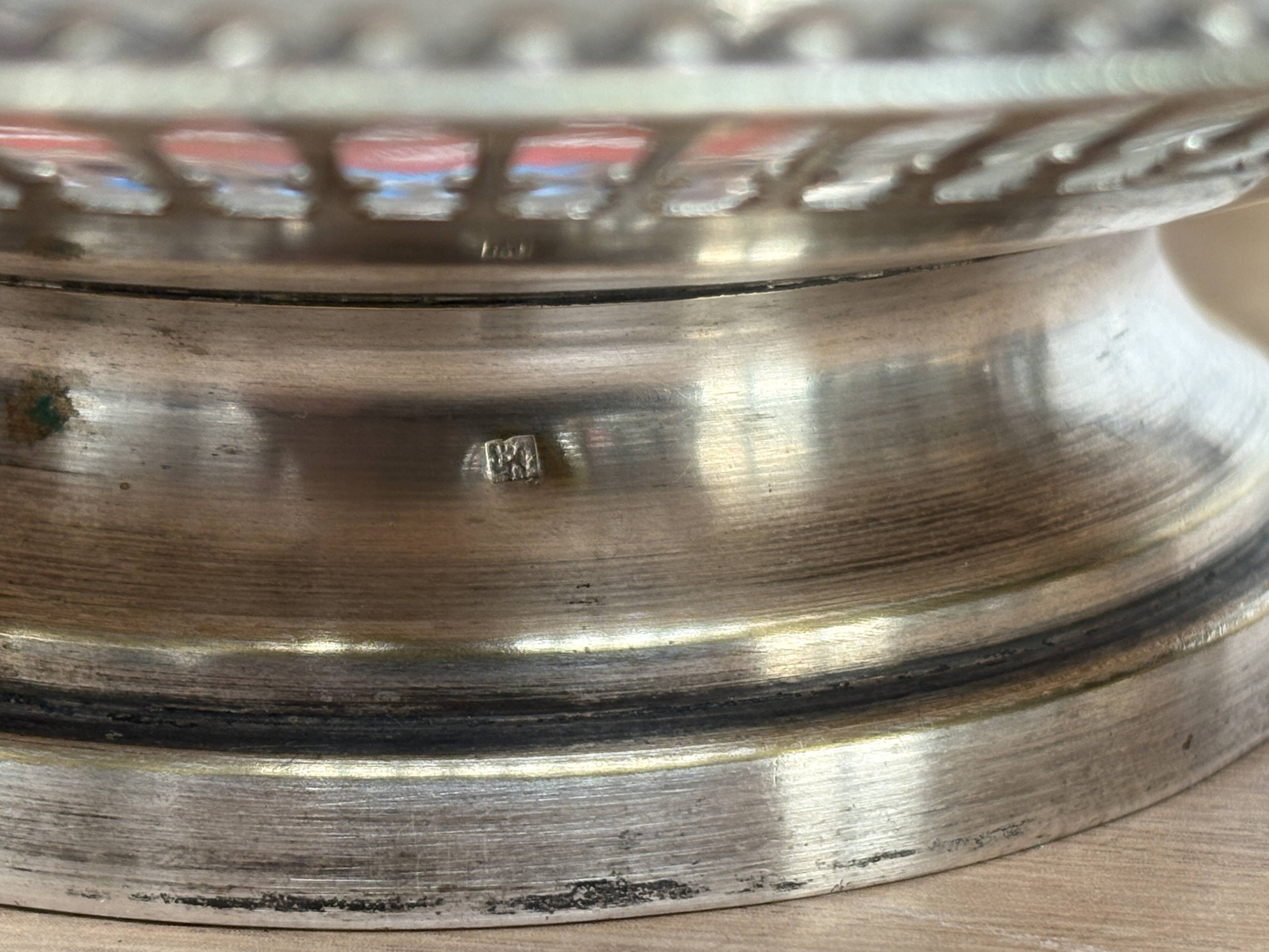 silver-plated display stand