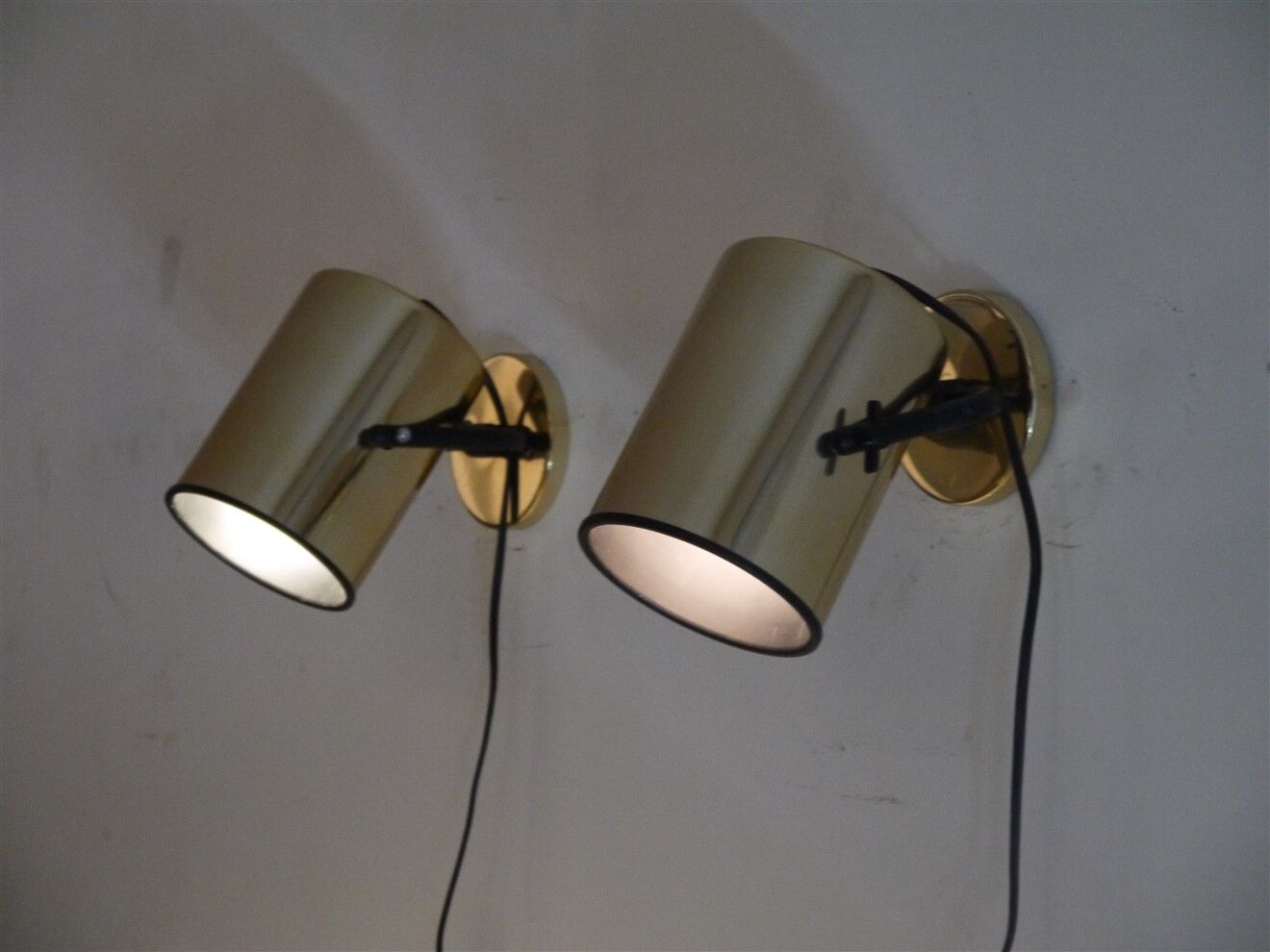 Pair of Scandinavian vintage wall lamps 1970
