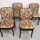 Set of 4 curved wood dining chairs by Josef Hoffmann for Mundus.