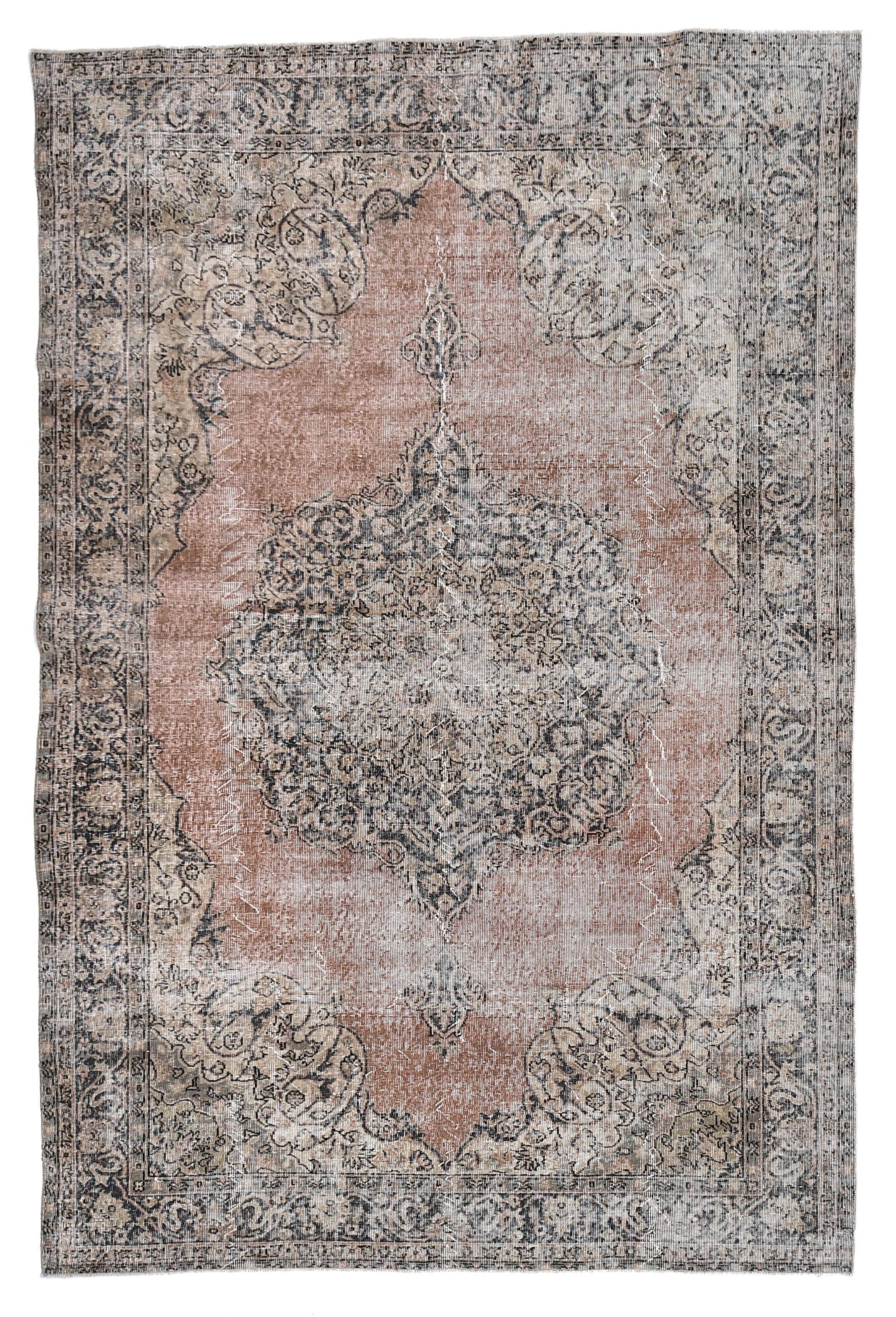 57s Red & Navy Blue Persian Rug 205x307Cm