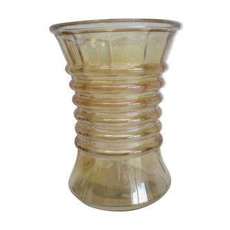 Glass art deco vase