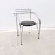 "Silver Moon" chair by Pascal Mourgue for Fermob in chrome and skai, France 1980
