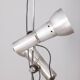 Vintage floor lamp 70s chromed metal and white italian design