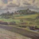 Vintage Impressionist Landscape Oil Painting by Holger Havrehed