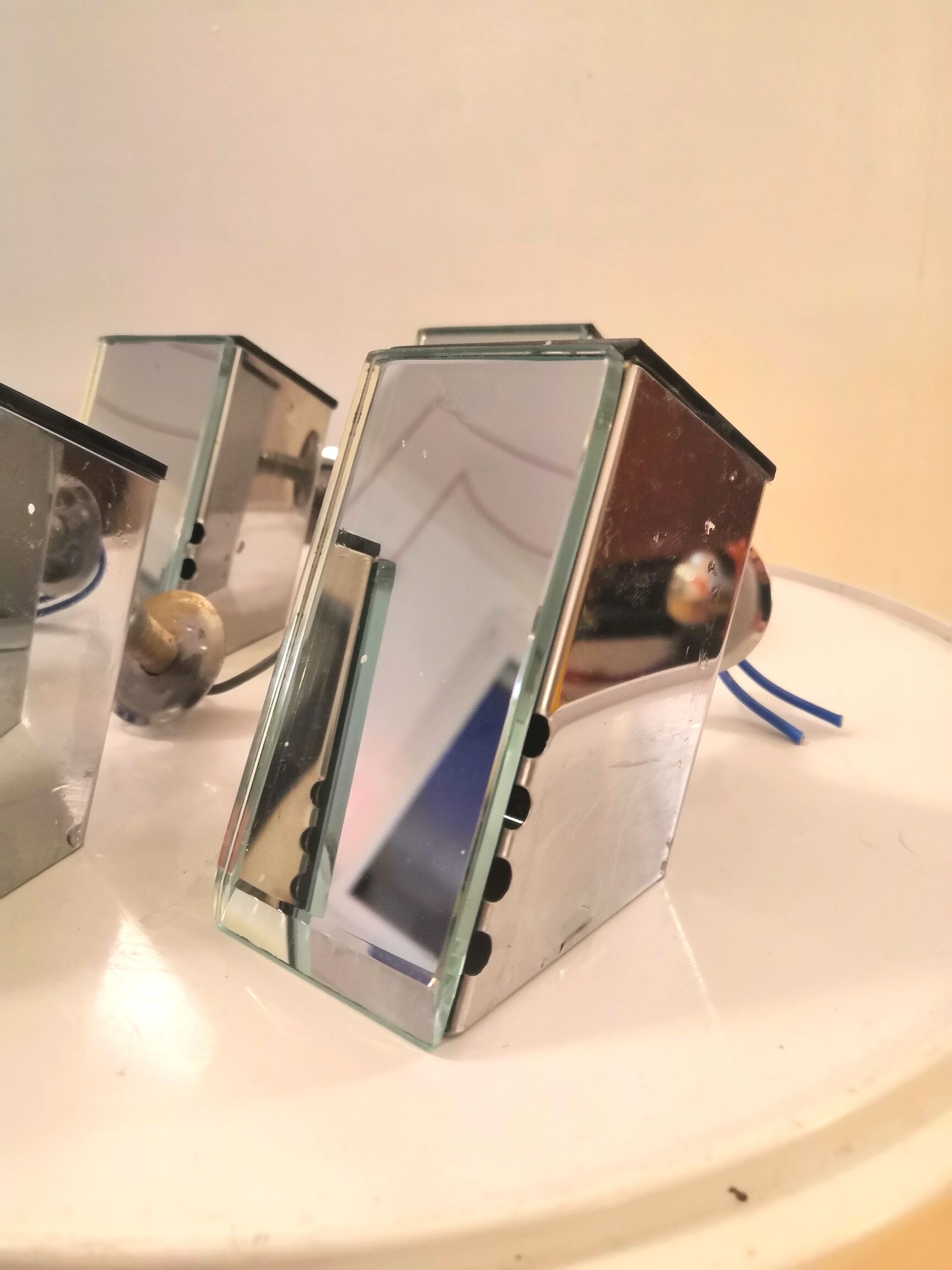 4 sconces spots and mirror of the 70s