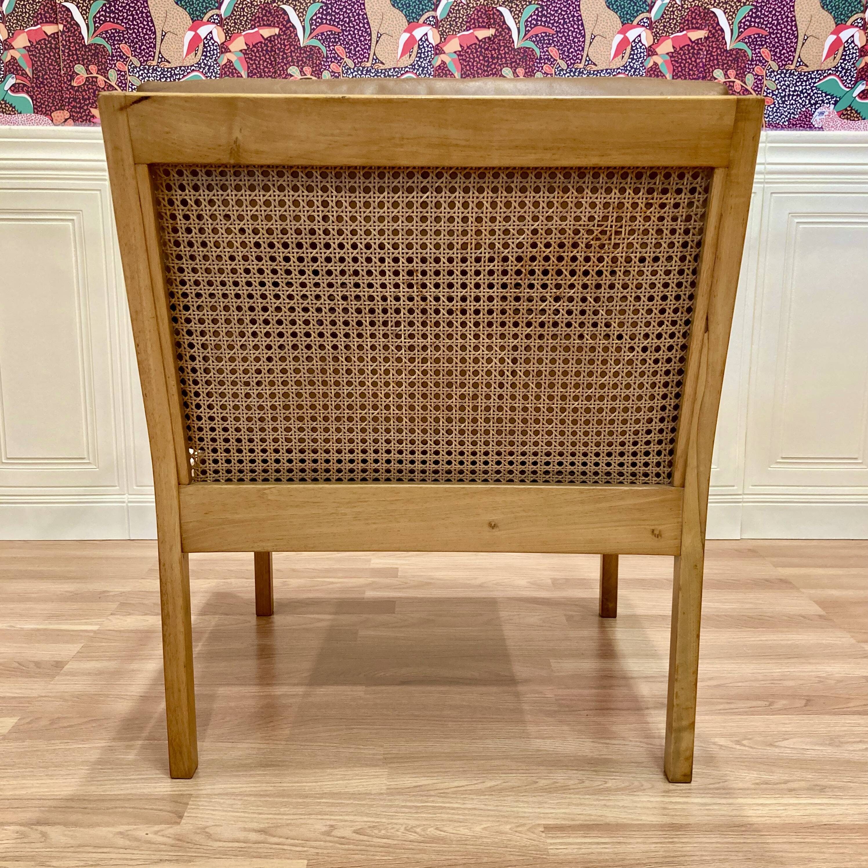 Fauteuil cuir design scandinave "Bernt Petersen" 1960.