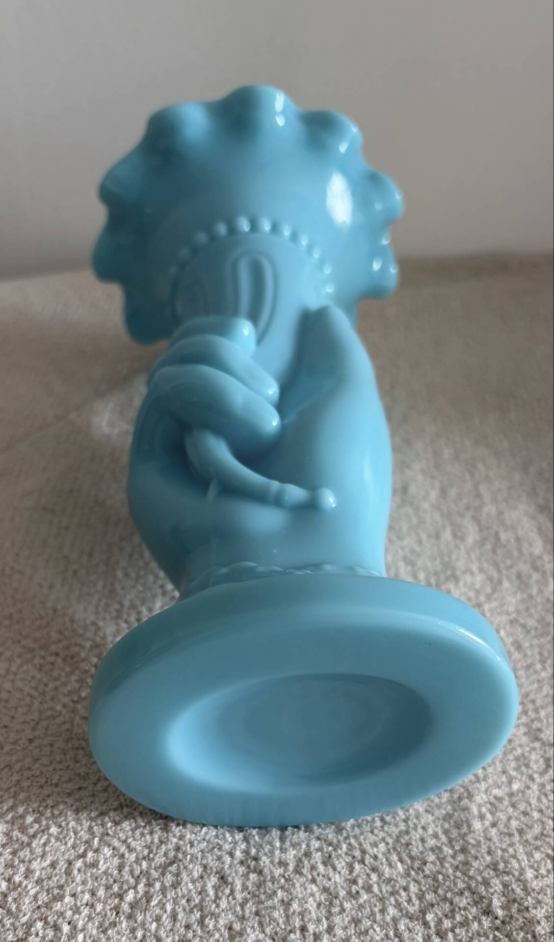 Antique Blue Opaline Hand Vase – Portieux Vallerysthal