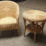 Children's rattan lounge