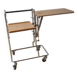 Folding table trolley on wheels 70s.