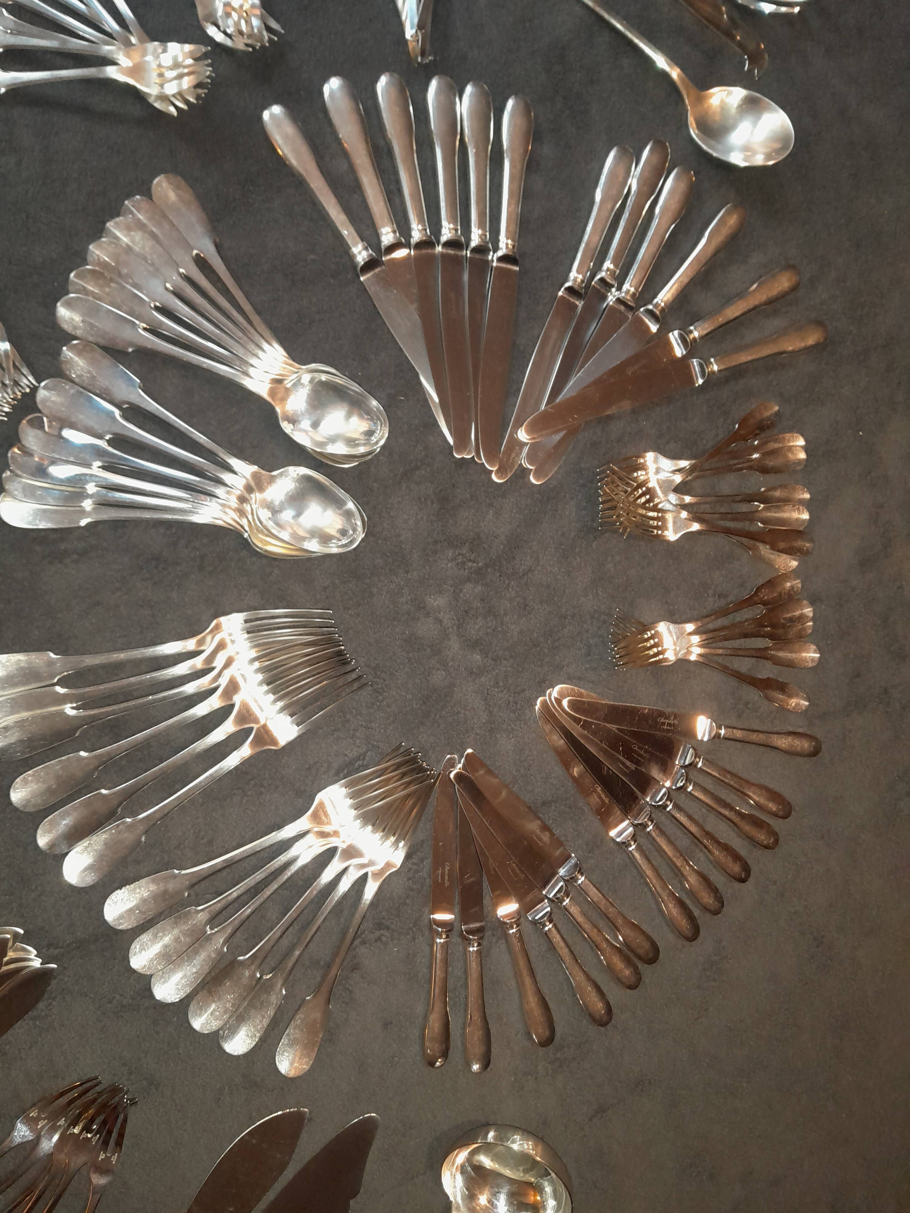 household set 172 pieces Christofle model Cluny