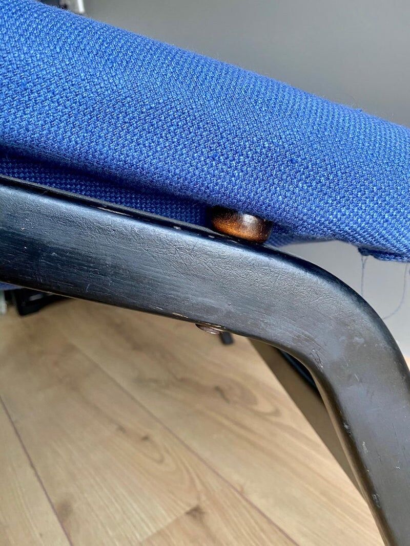 Fauteuil de salon bleu, modèle Columbus, Hartmut Lohmeyer pour Artifort, années 1950