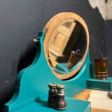 Louis XVI style dressing table in elm magnifying glass