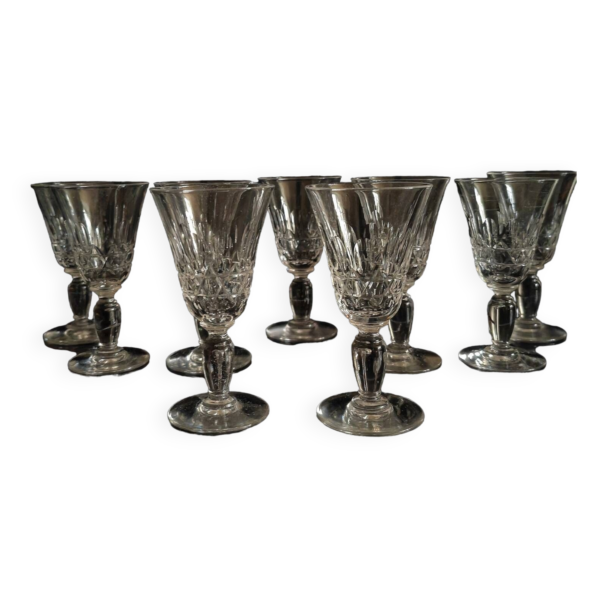 9 verres en cristal Royal Brierley
