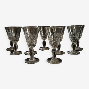 9 Royal Brierley crystal glasses