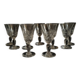 9 Royal Brierley crystal glasses