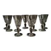 9 Royal Brierley crystal glasses