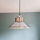 Chromed metal pendant lamp, Scandinavian design, 70s