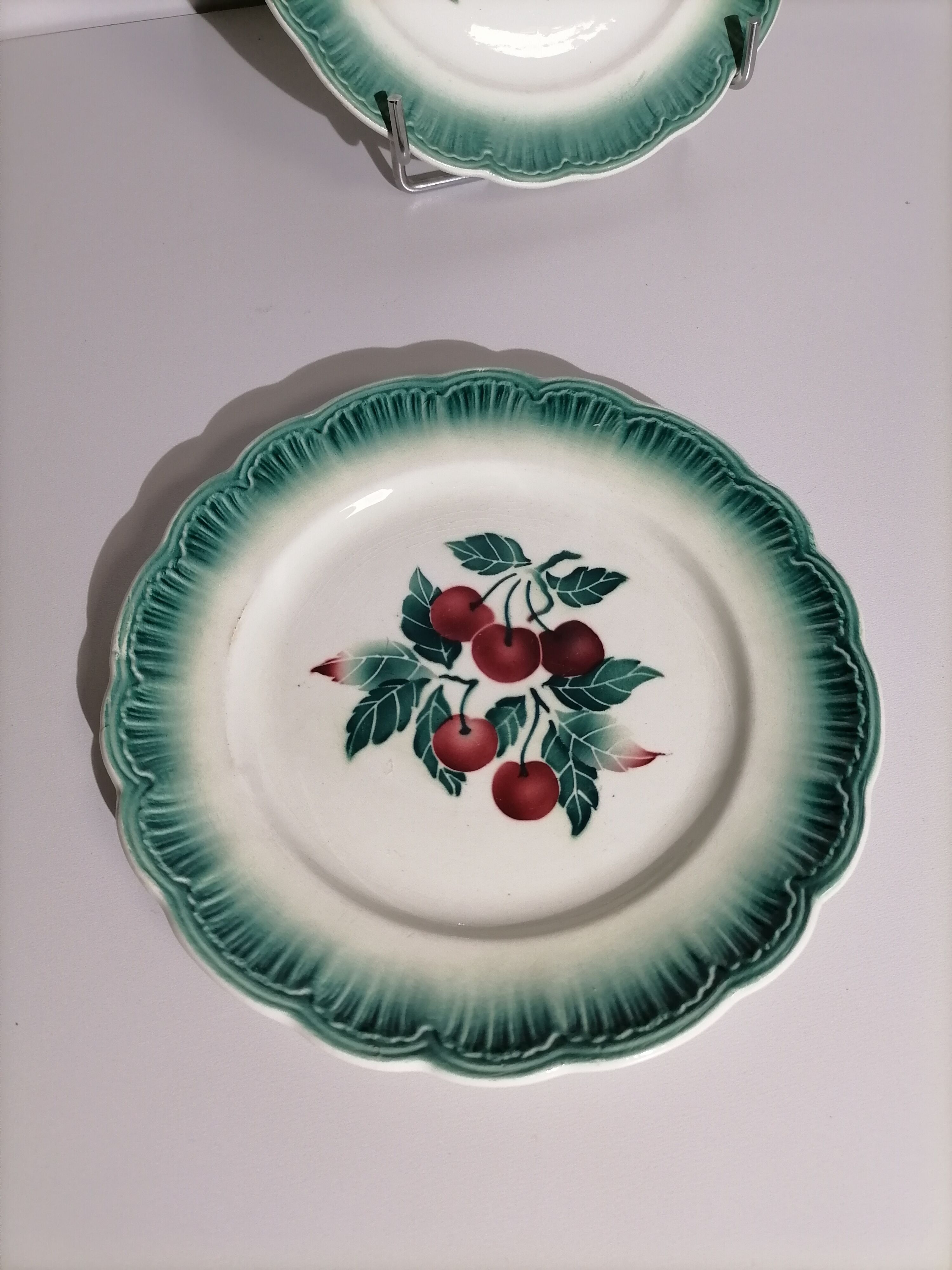 Lot assiettes barbotine