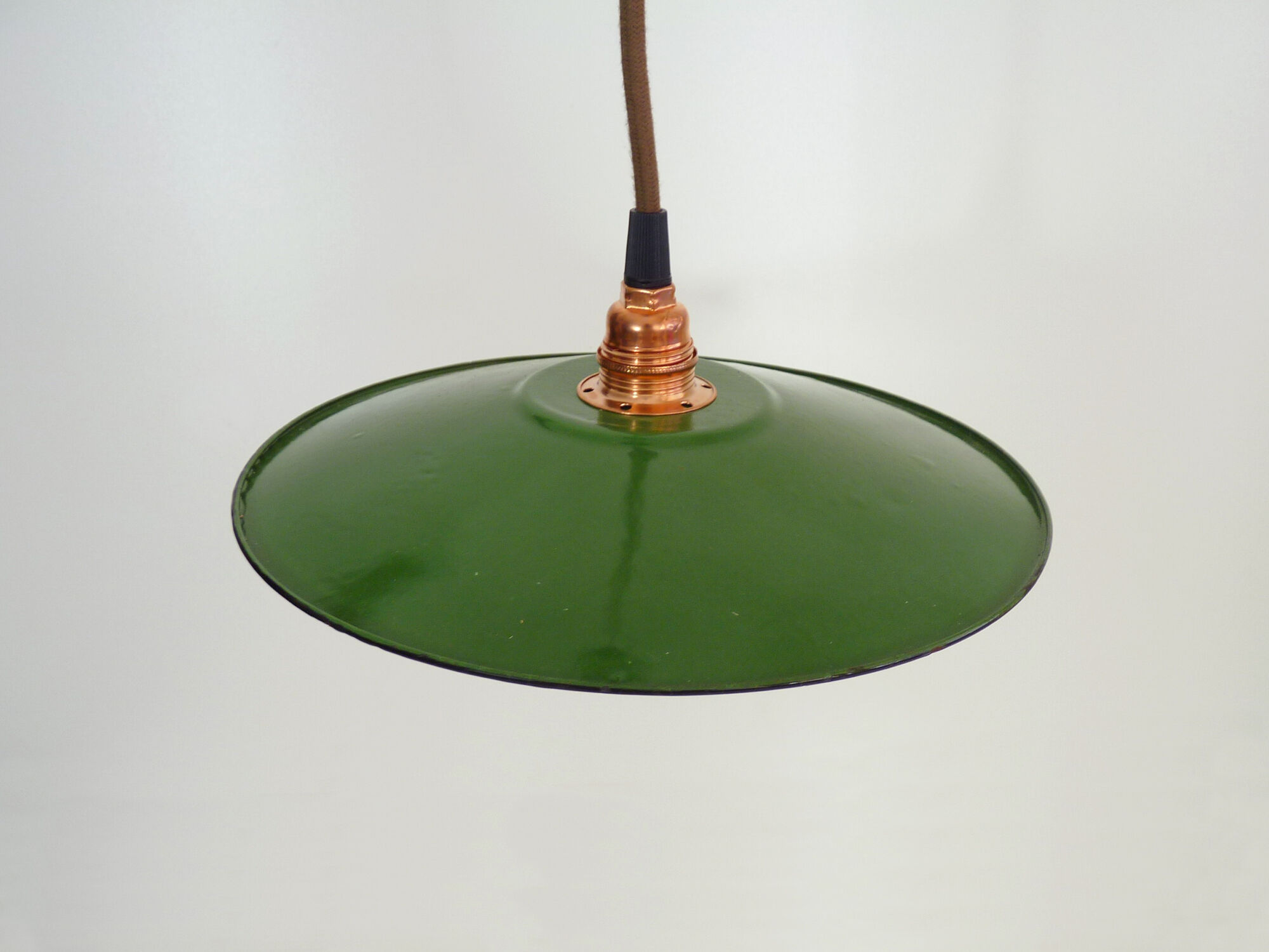 Hanging enamelled sheet plate old green flat, industrial, factory, workshop, garage