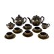 Tea Service - Sarreguemines - Rockingham Model - XIXth Century