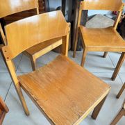 5 chaises empilables vintage — Rainer Schell  Schlapp Möbel 1960s