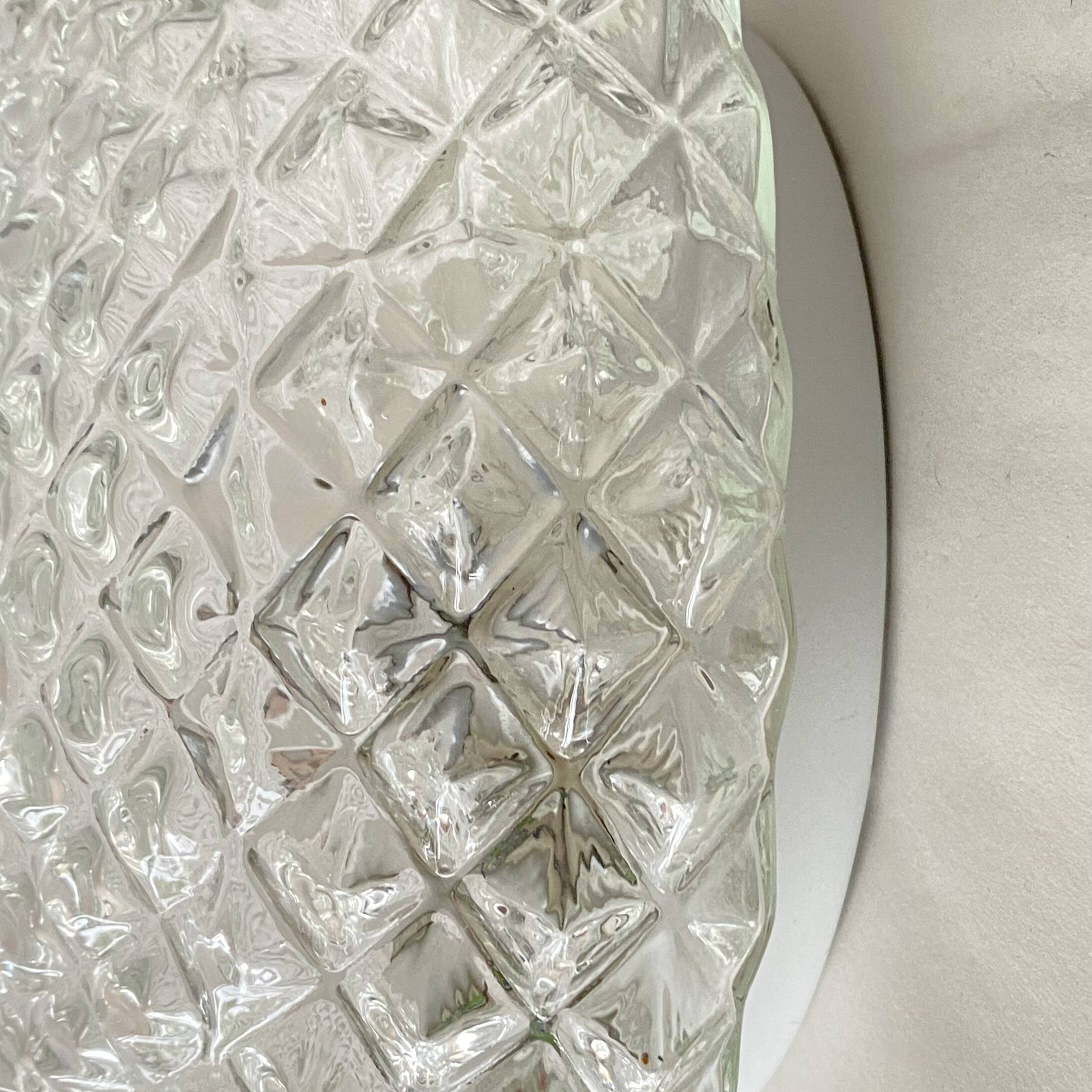 Small wall light ceiling light thick glass 1970 1980 LAMP-7419